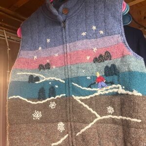 LL Bean wool vest vintage skier size M